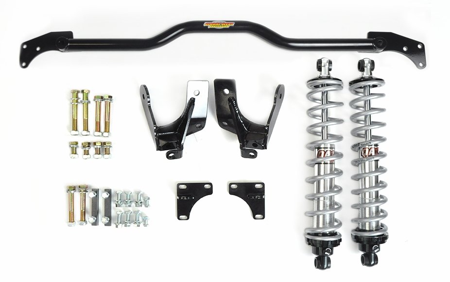 1964-1966 GM A-Body Rear Coilover kit stock rear end using QA1 single adjustable shocks Part Number: COR-646S