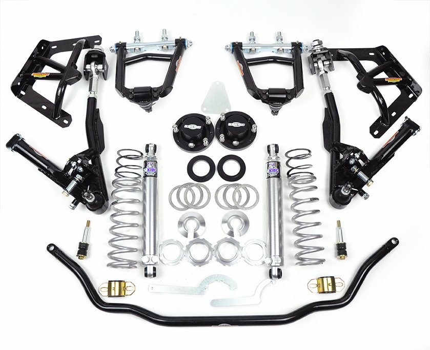 1964 1965 1966 Mustang Viking Double Adjustable Front End Coilover Kit for Street or Drag Applications running a Small Block Part Number: COMST-6466V