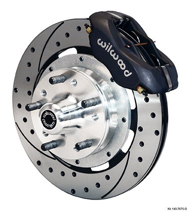 1964-1972 GM A-Body 4 Piston Caliper 12" Rotor Front Brake Kit for Disc Brake Spindle Part Number: W140-7675-D