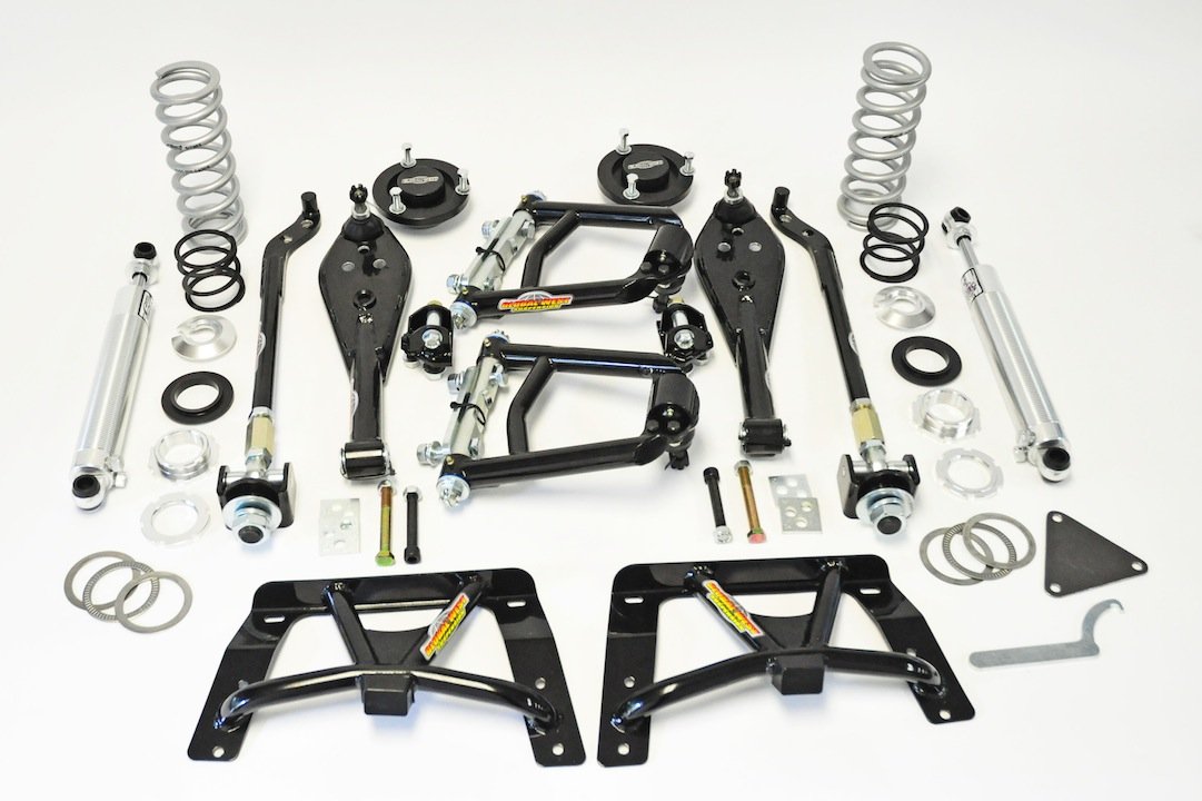 Negative Roll Front End Coilover Kit for Small Block Applications Using “Viking Double Adjustable Shocks” Part Number: COMNR-6871SV