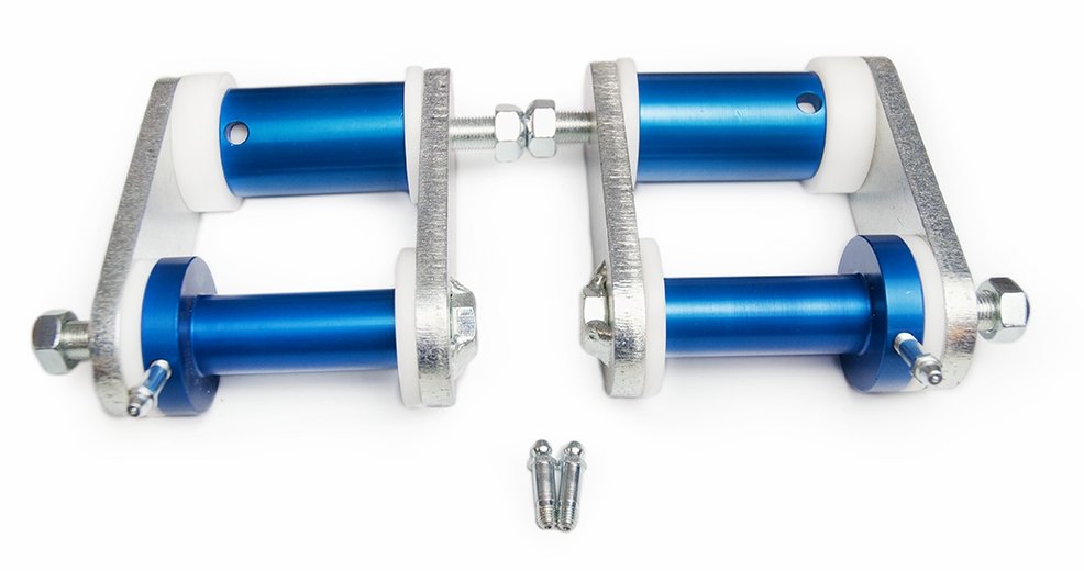 1962 1963 1964 1965 1966 1967 Nova Del-A-Lum Bushings and Shackle Kit with Caltrac Bars- Standard Springs Part Number: 109SH