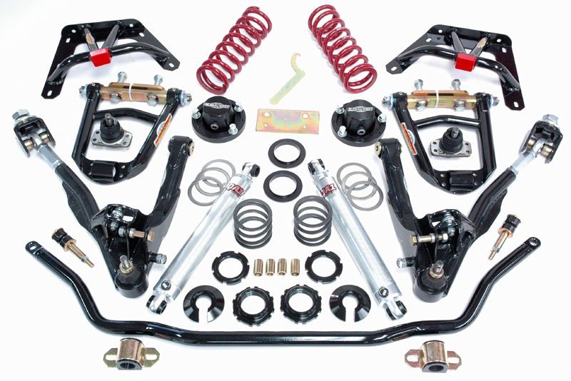 1962 1963 1964 1965 Falcon Front End QA1 Single Adjustable Coilover Kit Featuring our Negative Roll Control Arms for Small Block Part Number: COMNR-6265S