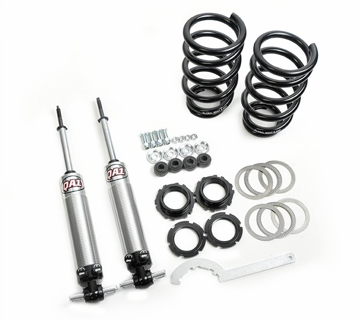 1958-1964 GM Impala Biscayne Front Coilover Kit with QA1 Double Adjustable Shocks for Small Block Applications Part Number: GWS-5864Q