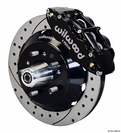 1970-1978 GM F-body 6 Piston Calipers Drilled and Slotted 14″ Rotor Disc Brake Conversion Kit Part Number: W140-10485D