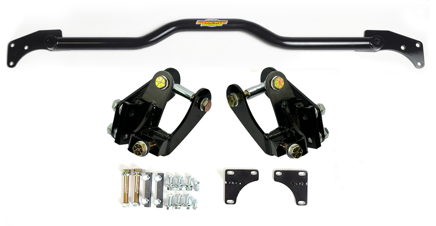 1964-1966 GM A-Body upper cross member and lower brackets for Moser rear ends with coilovers – no shocks or springs Part Number: COR-646M